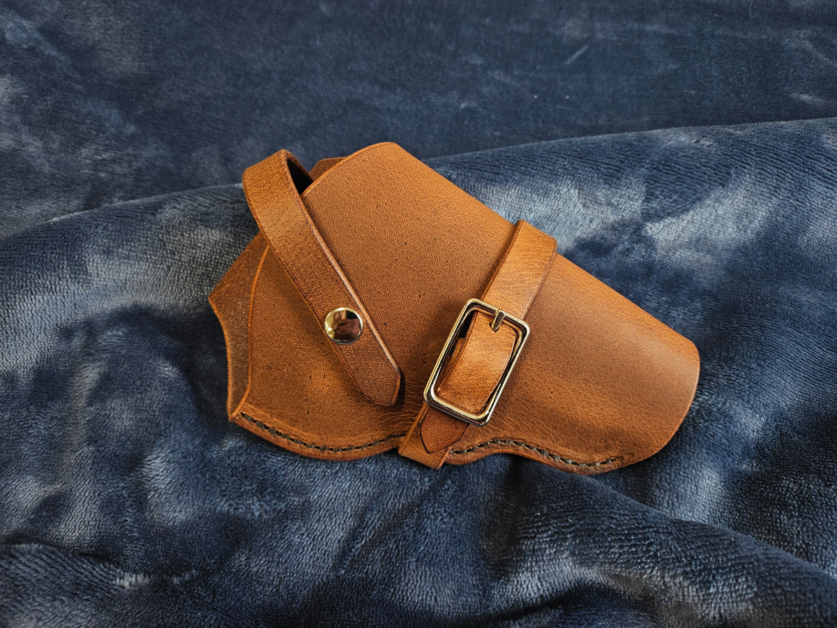 Colt Cobra/King Cobra Leather Holster, with snap strap and barrel strap - Made in USA
