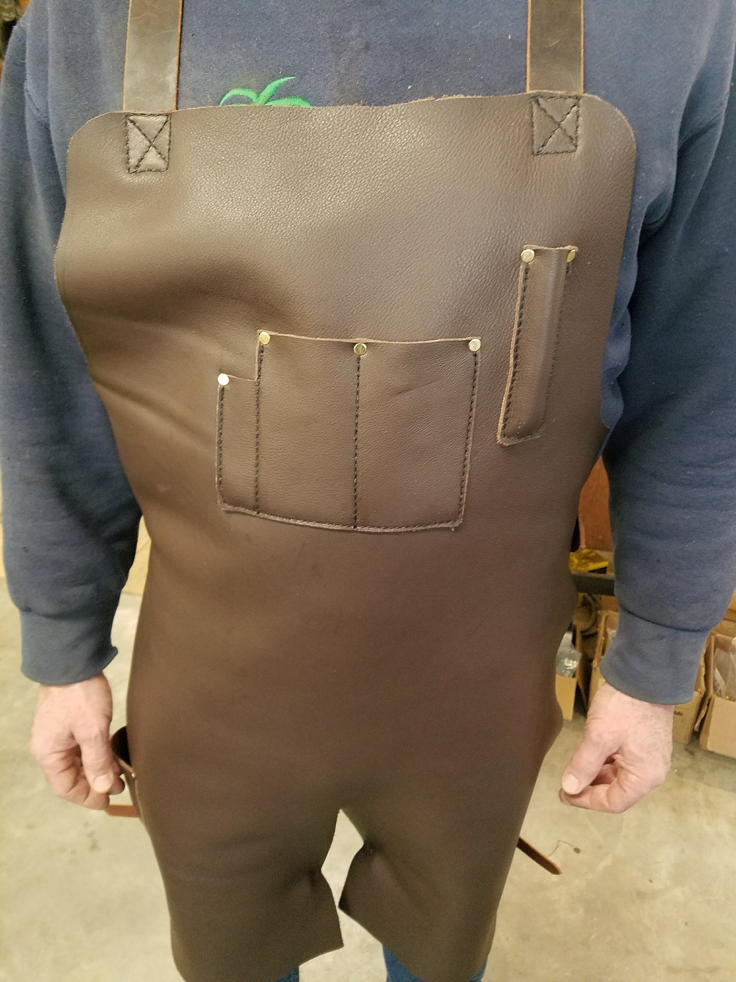 Blacksmith Apron w/ pockets and adjustable belt and shoulder straps - Made in USA!