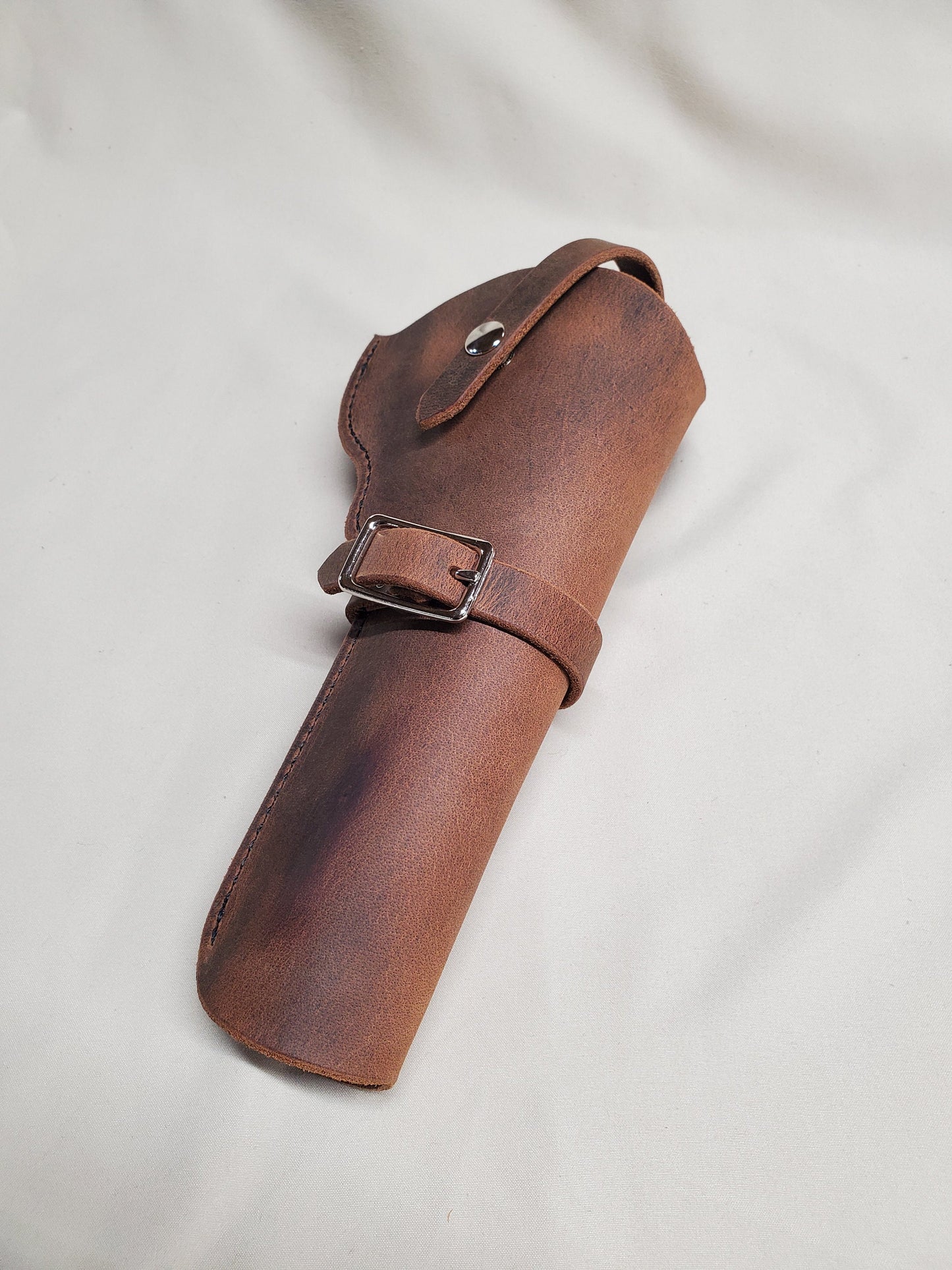 Colt Python Leather Holster, with snap strap and barrel strap - Made in USA
