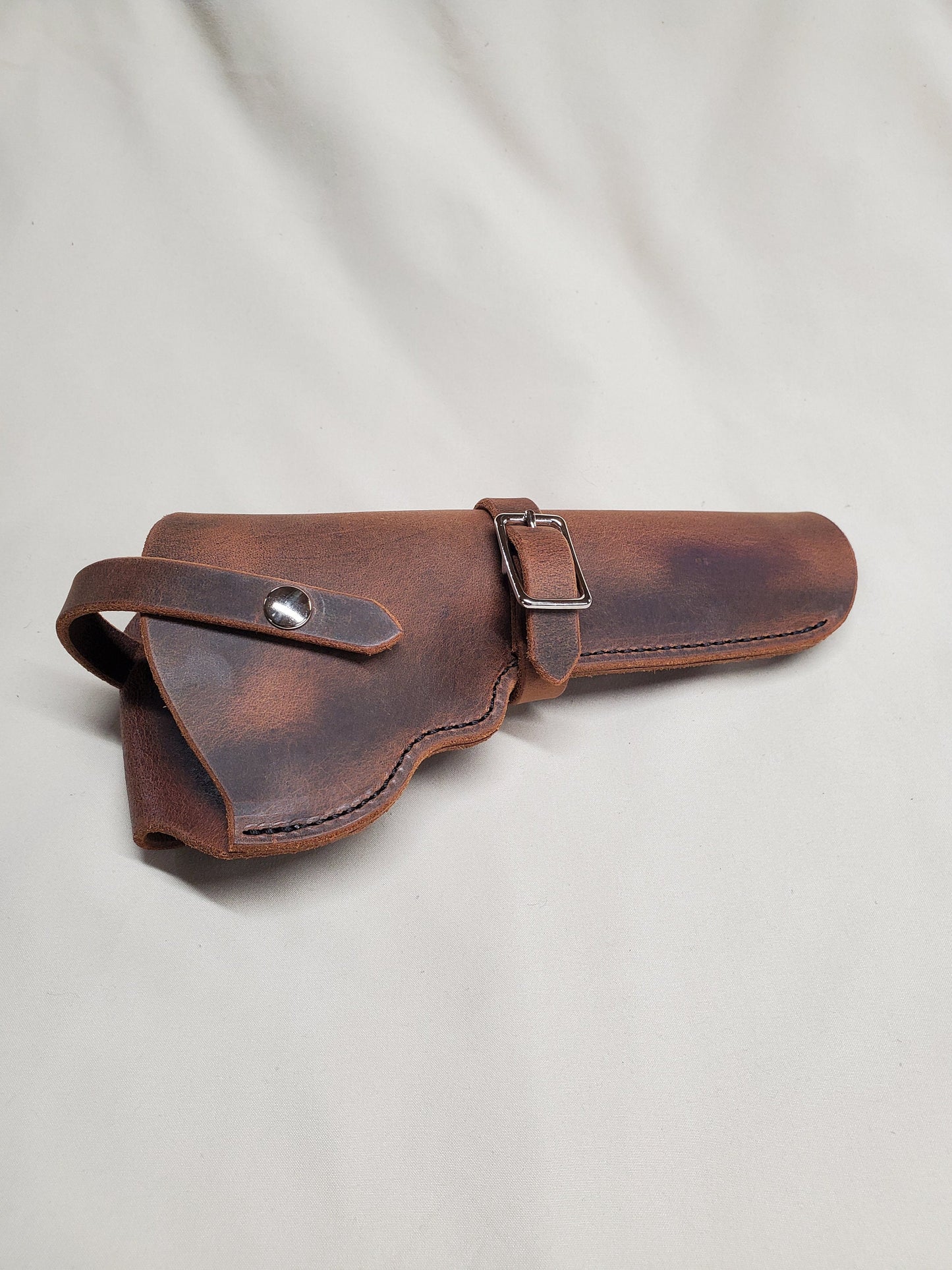 Colt Python Leather Holster, with snap strap and barrel strap - Made in USA