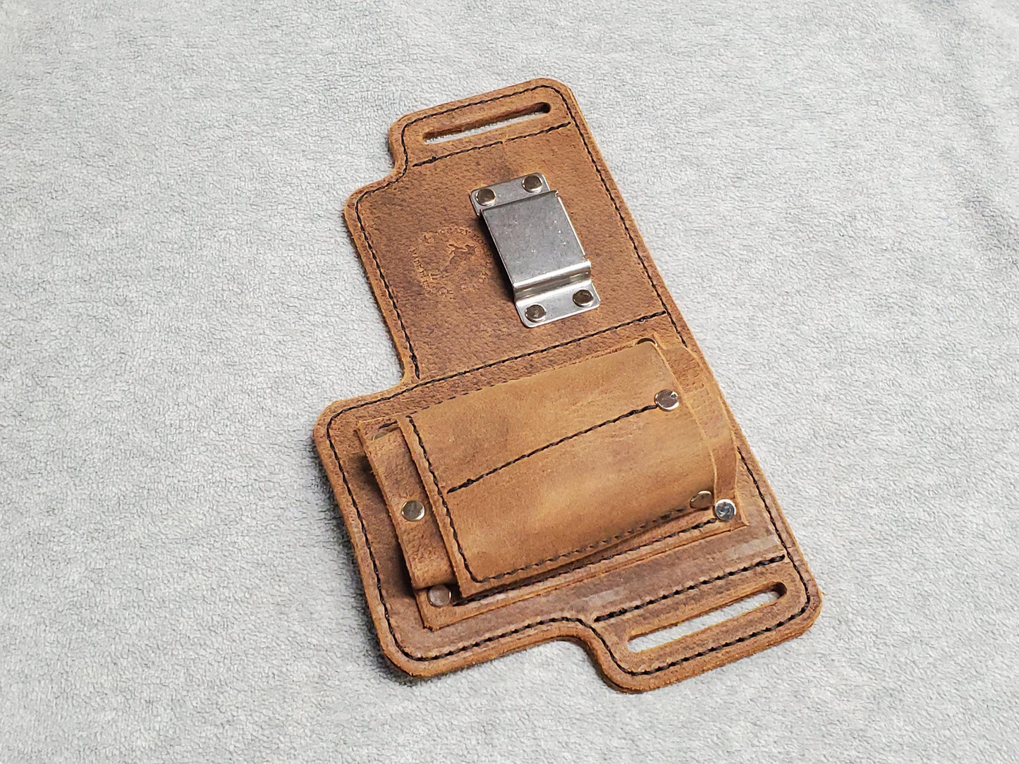 Heavy Duty Foreman's Basic Toolbelt - with heavy duty clip for tape measure or drill - Made in USA!