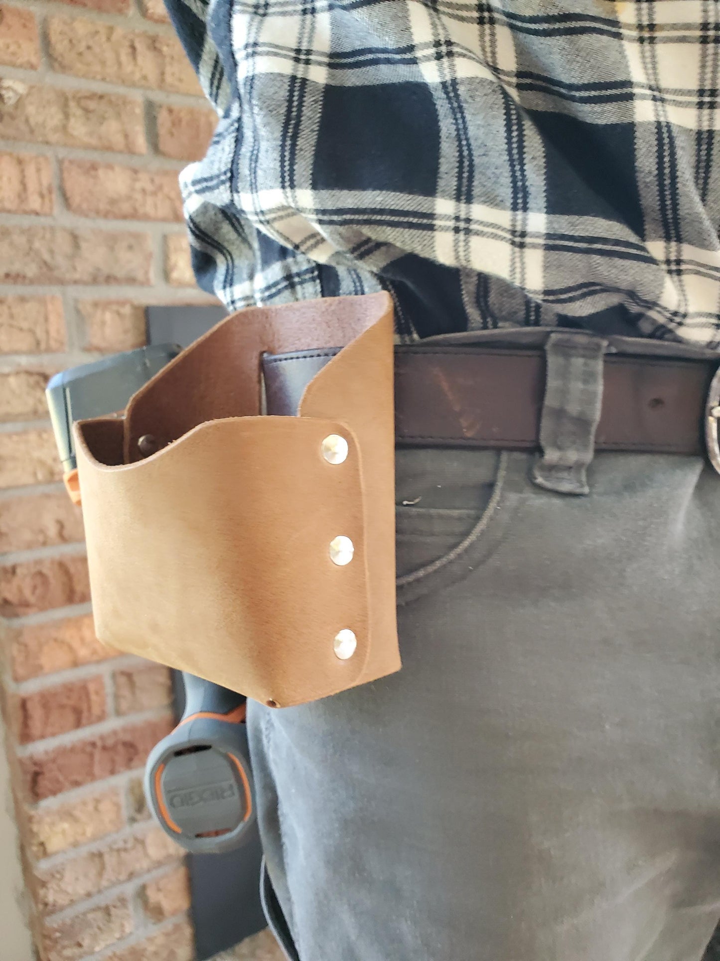 Screw/Nail Pouch - Leather, Made in USA