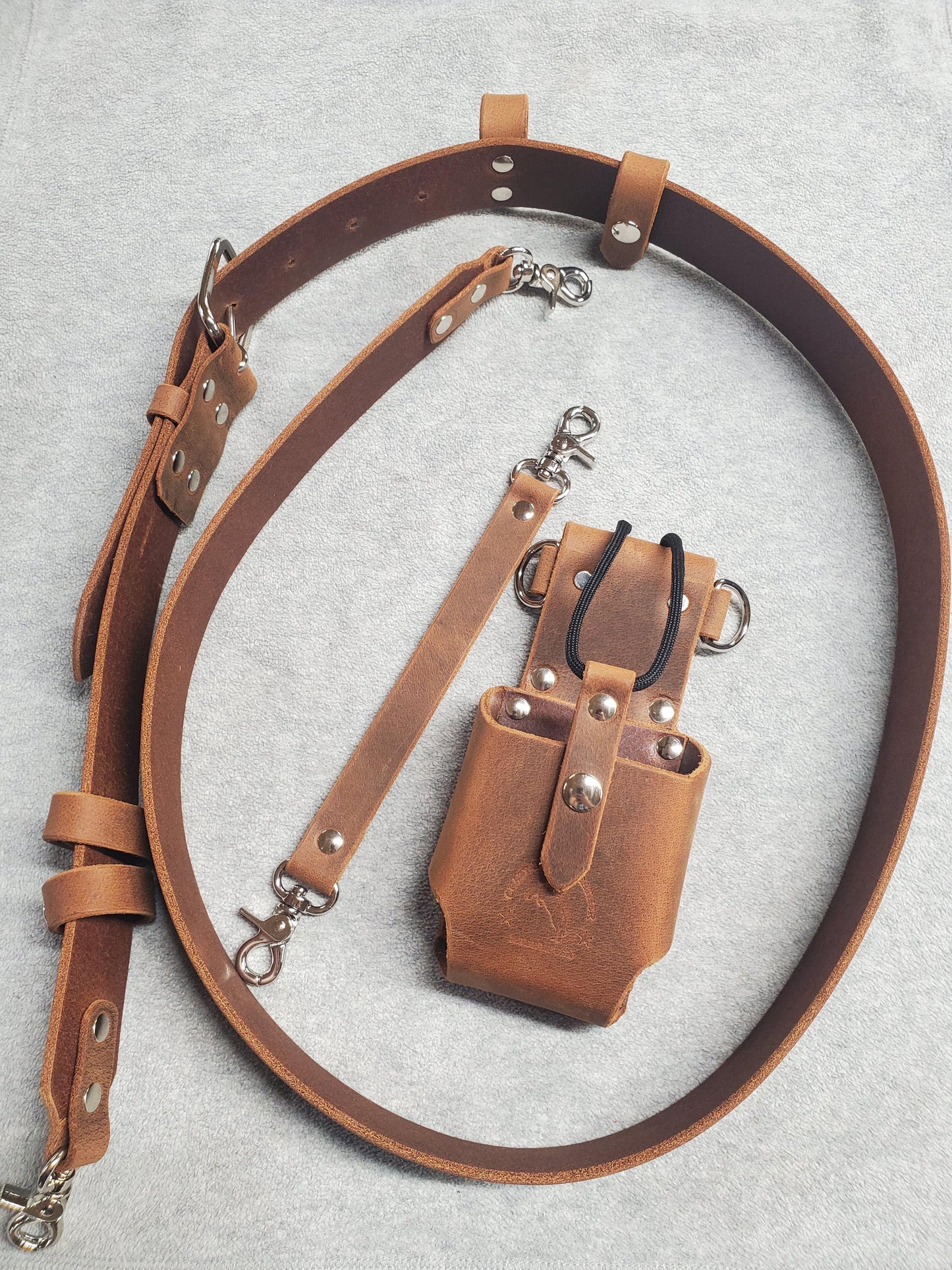 Radio Shoulder Strap Combo with Holster and Anti-sway Strap - Made in USA