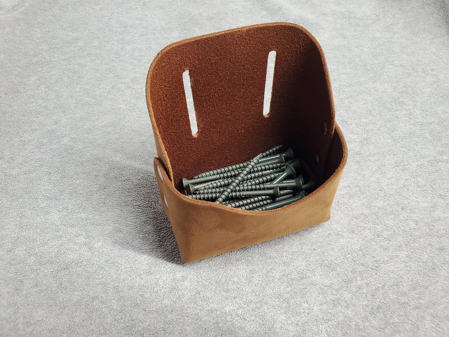 Screw/Nail Pouch - Leather, Made in USA