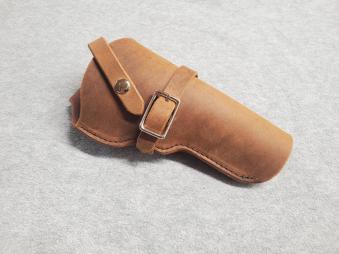 Ruger Security Six Leather Holster, with snap strap and barrel strap - Made in USA