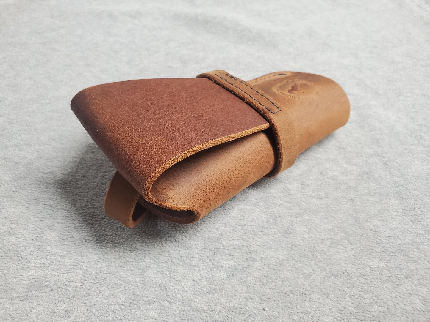 Ruger Security Six Leather Holster, with snap strap and barrel strap - Made in USA