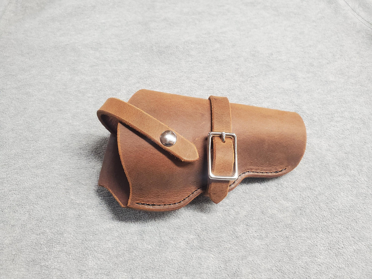 Ruger Security Six Leather Holster, with snap strap and barrel strap - Made in USA