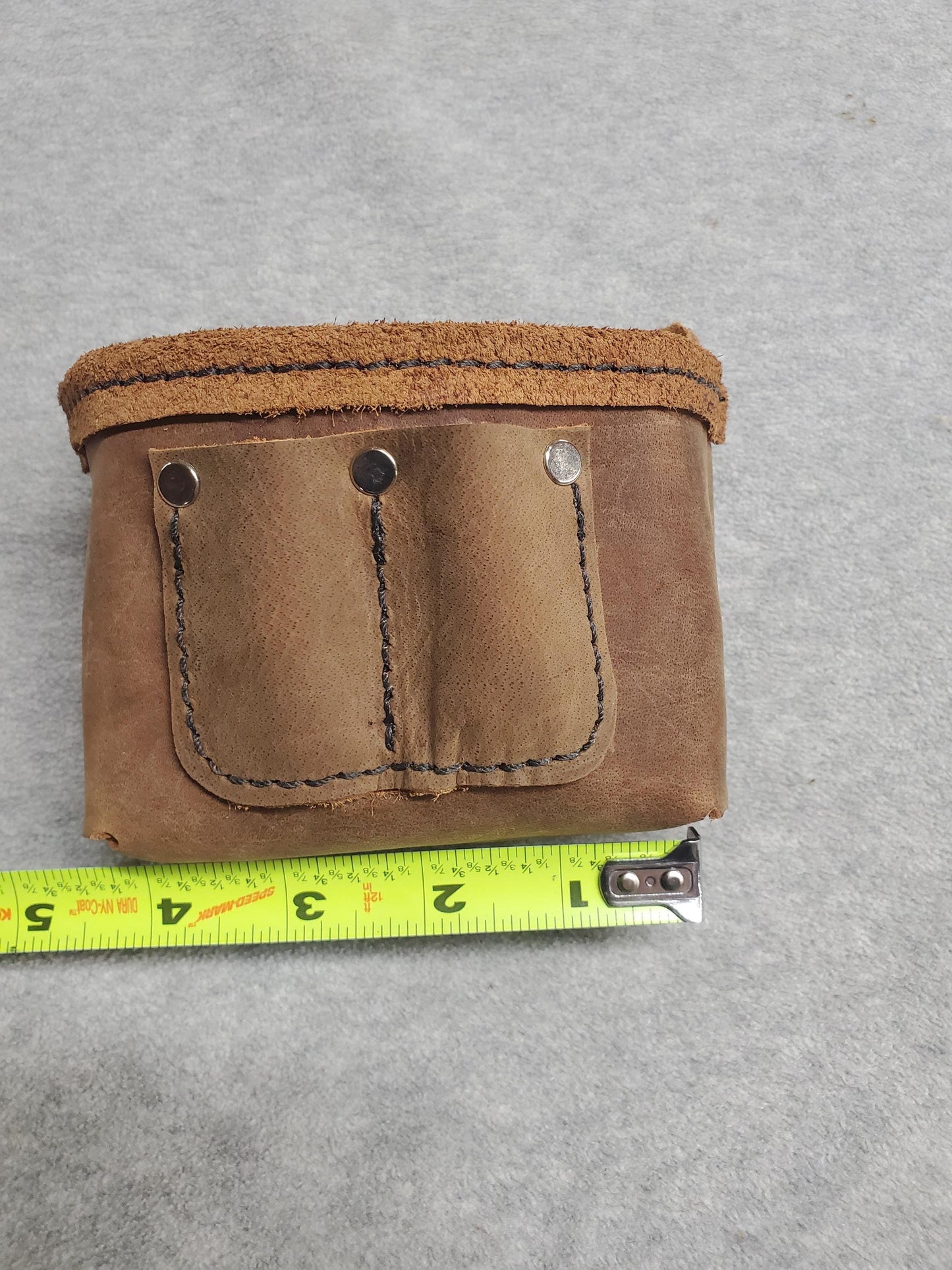 Add-On Pouch for screw/nails with pencil/bit pockets and heavy-duty polycarbonate plastic clip