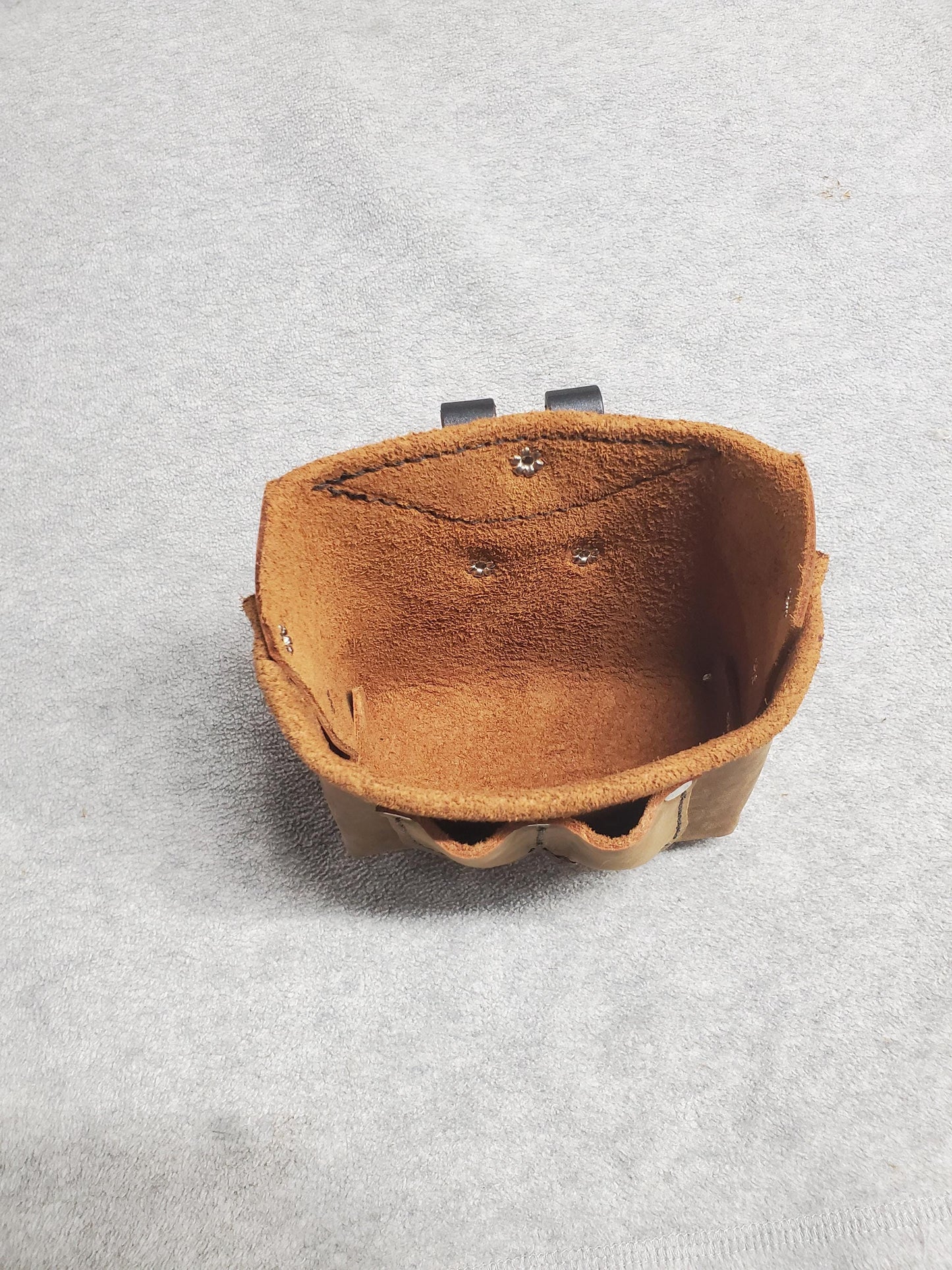Add-On Pouch for screw/nails with pencil/bit pockets and heavy-duty polycarbonate plastic clip