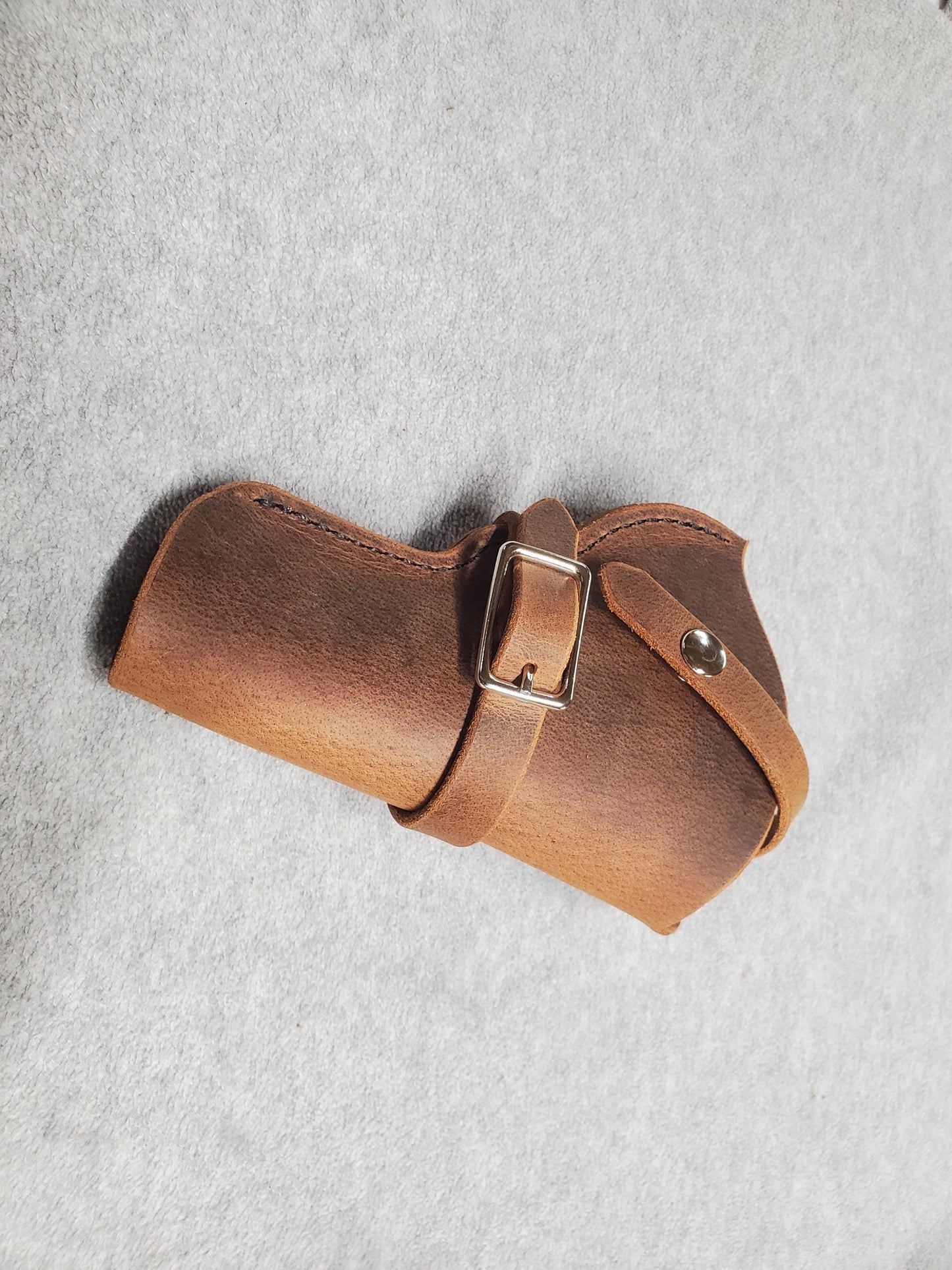 Taurus 856 Leather Holster, with snap and buckle strap - Made in USA