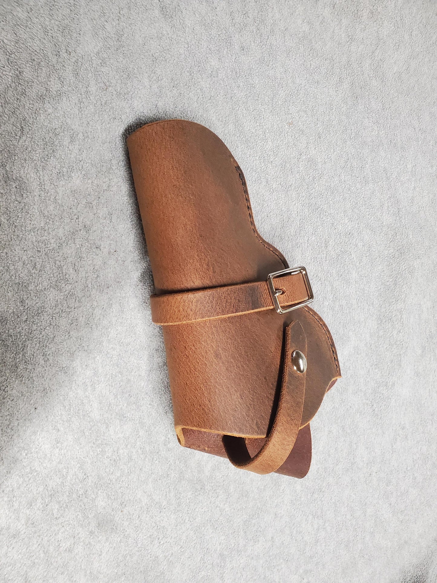 Cross-Draw Leather Holster with holding strap