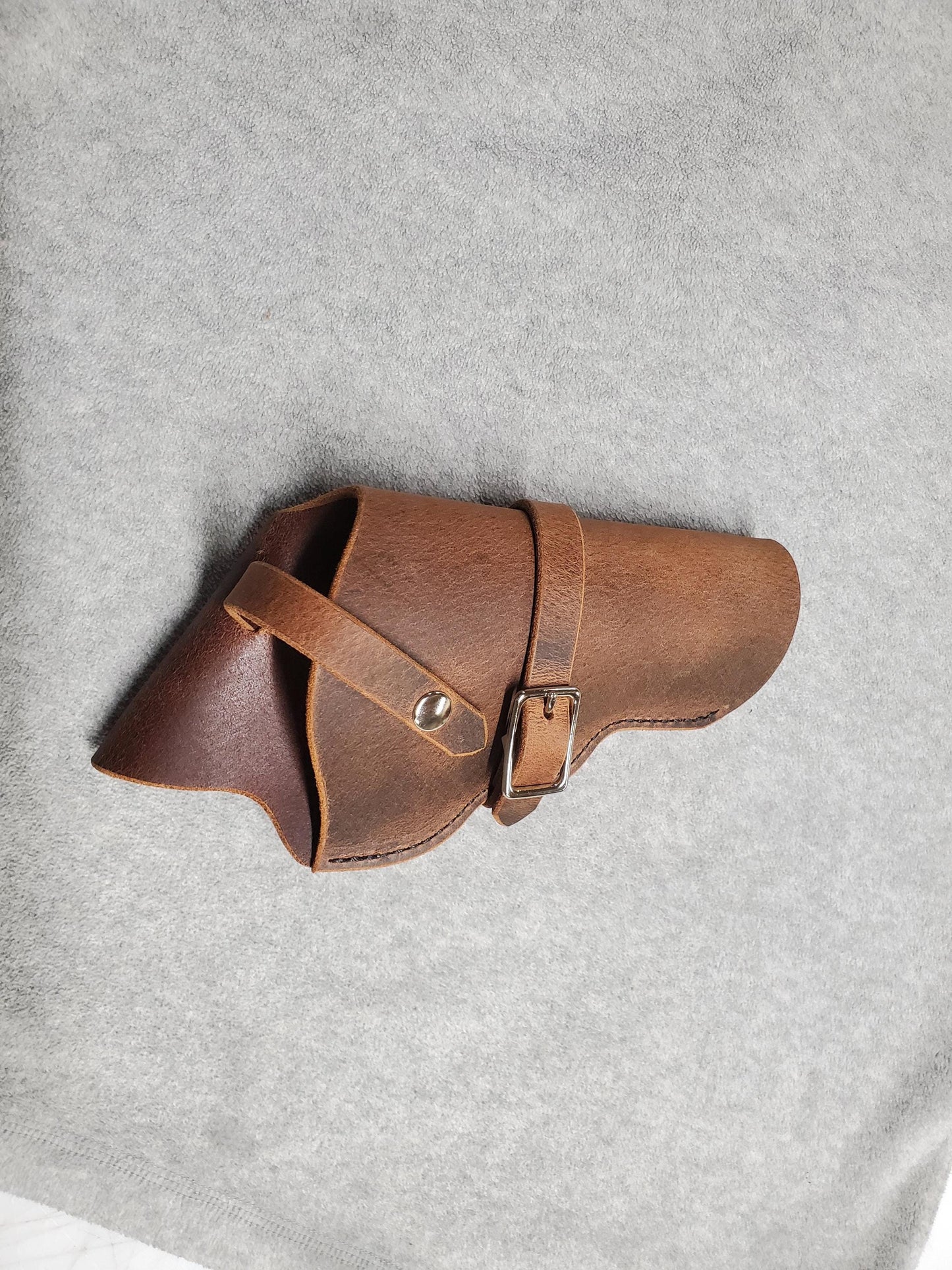 Cross-Draw Leather Holster with holding strap