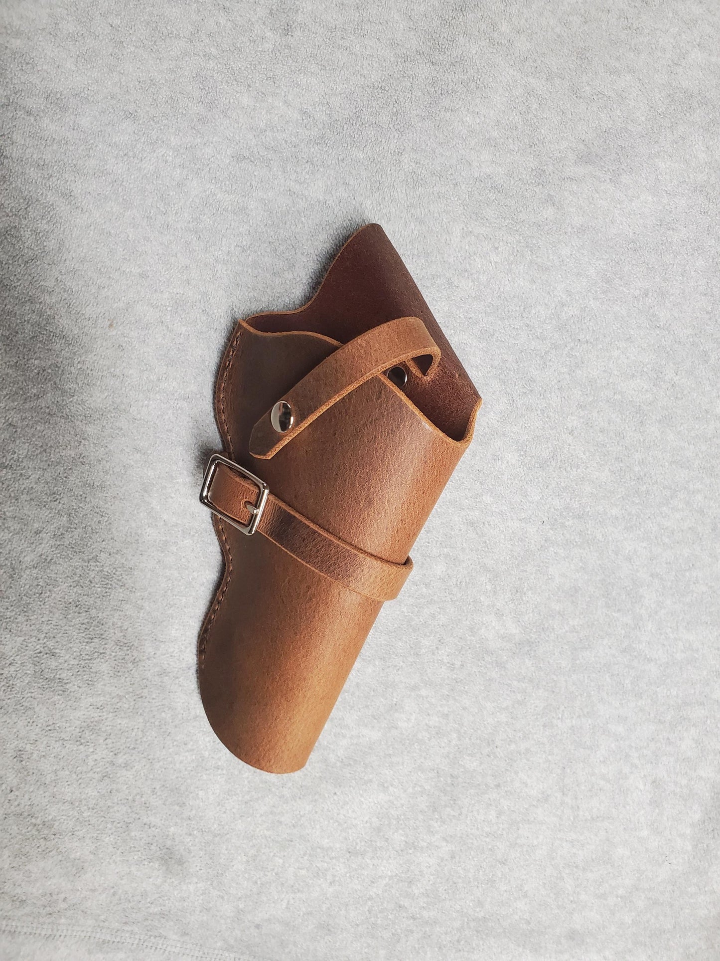 Cross-Draw Leather Holster with holding strap
