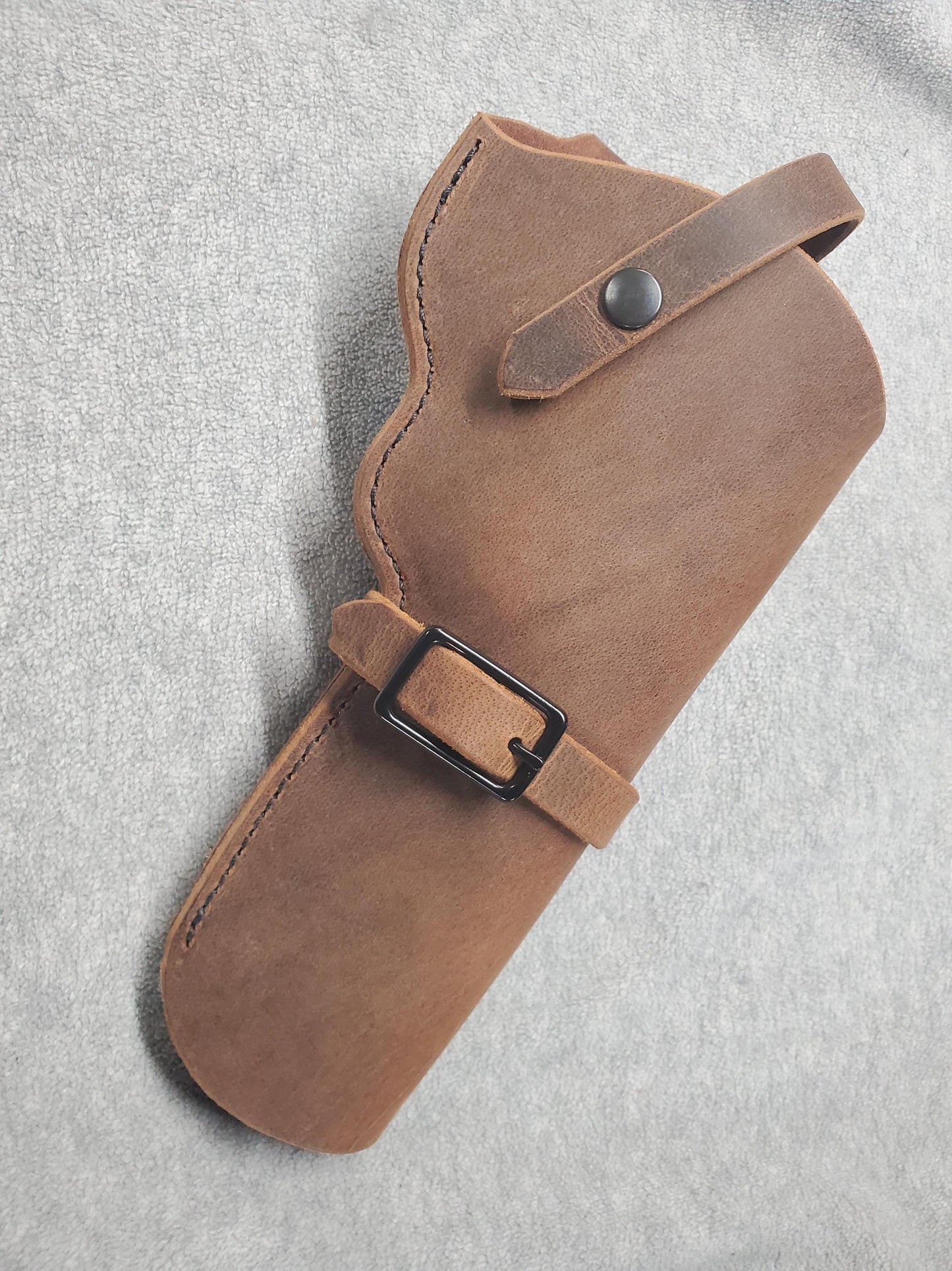 Colt Anaconda/Kodiak Leather Holster, with snap strap and barrel strap - Made in USA