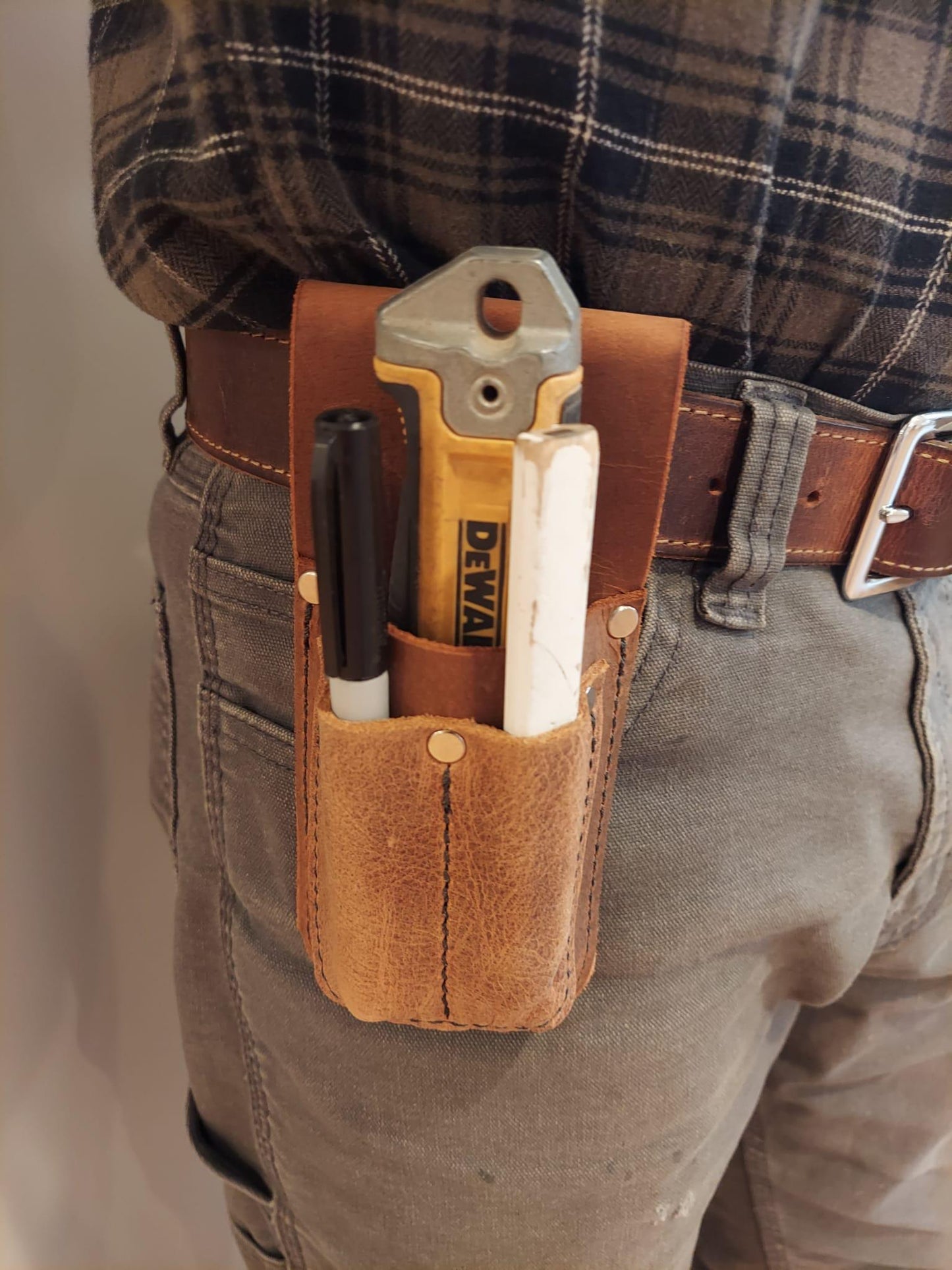 Clip On Knife/Pencil Pouch with Metal Clip