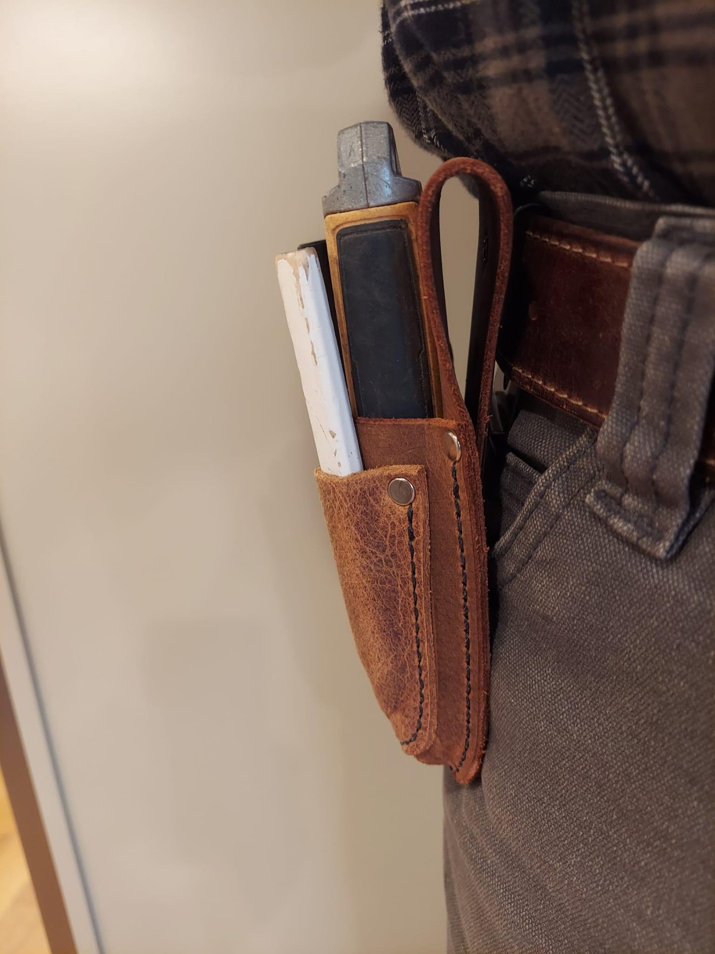 Clip On Knife/Pencil Pouch with Metal Clip