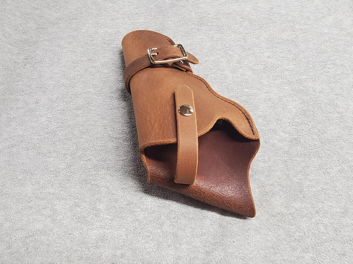 Cross-Draw Leather Holster with holding strap