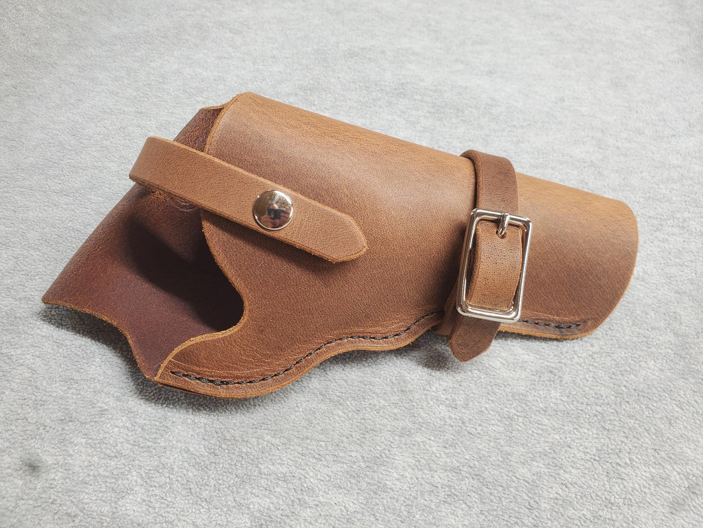 Cross-Draw Leather Holster with holding strap