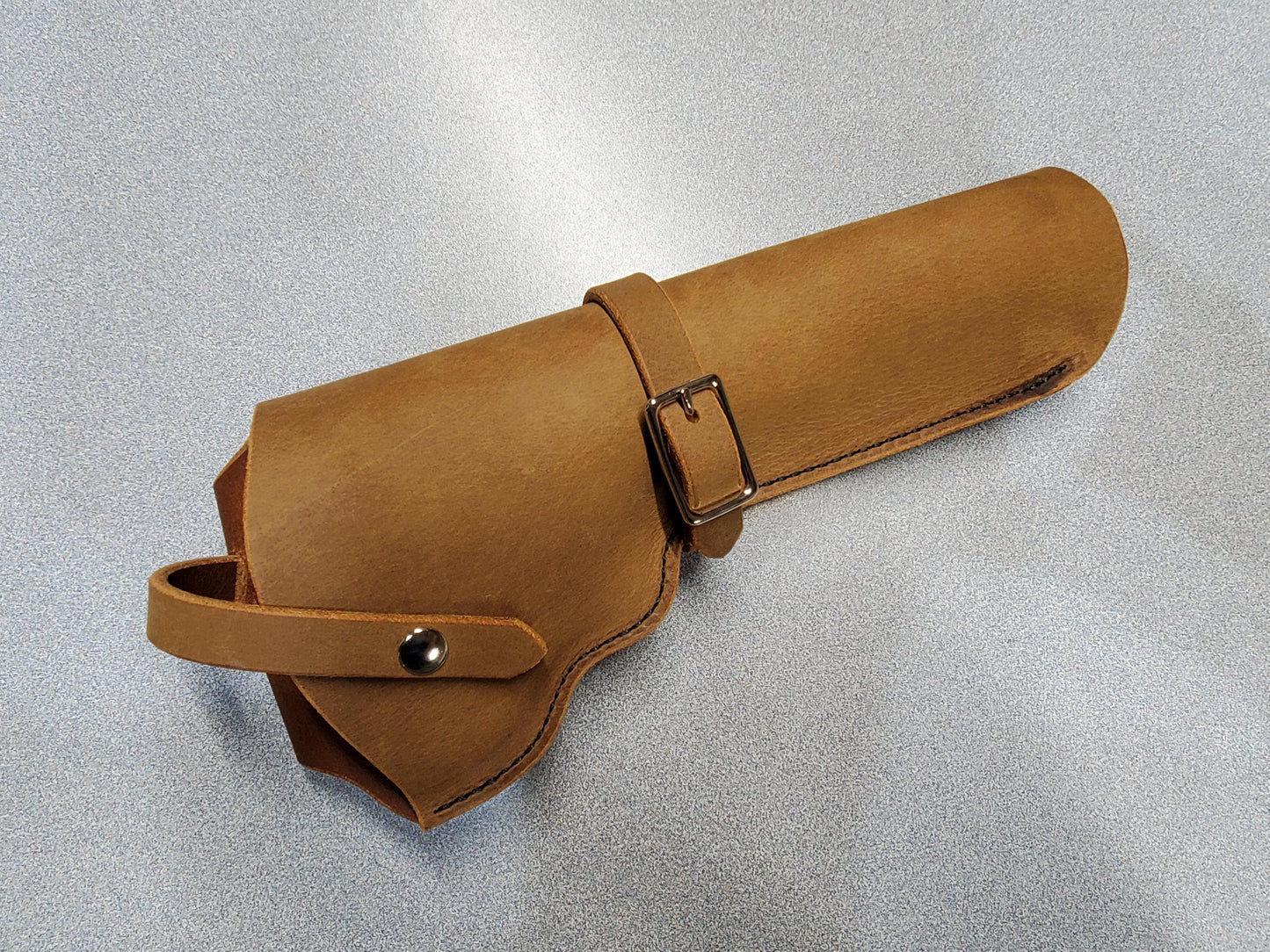 Colt Anaconda/Kodiak Leather Holster, with snap strap and barrel strap - Made in USA