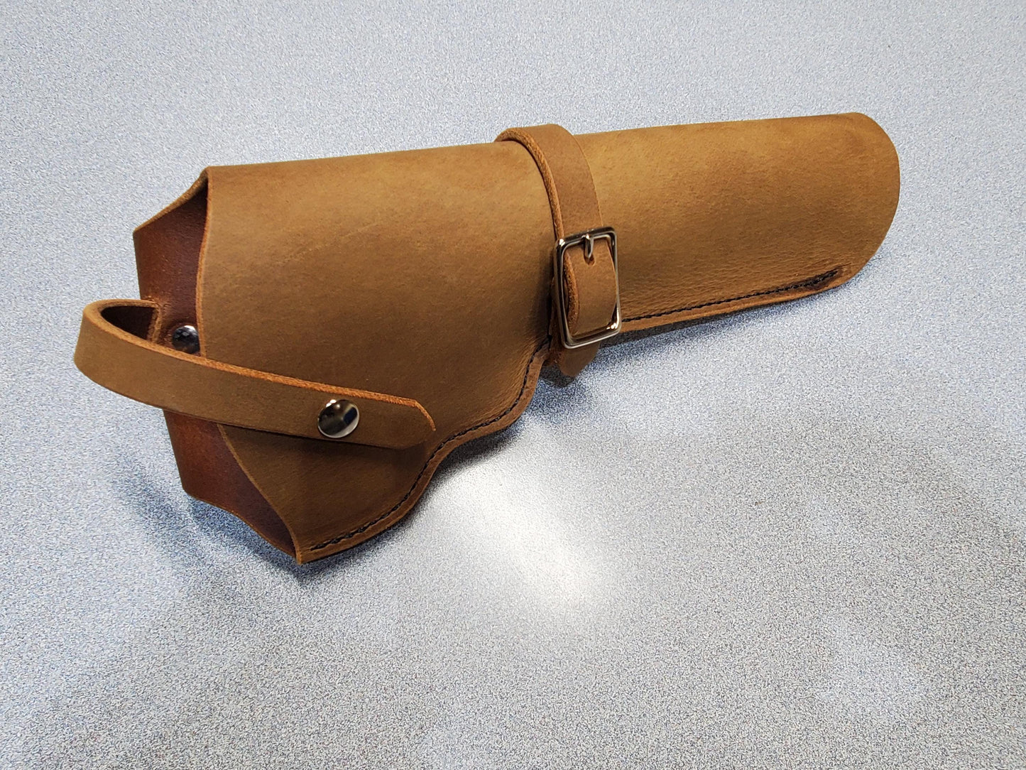 Colt Anaconda/Kodiak Leather Holster, with snap strap and barrel strap - Made in USA