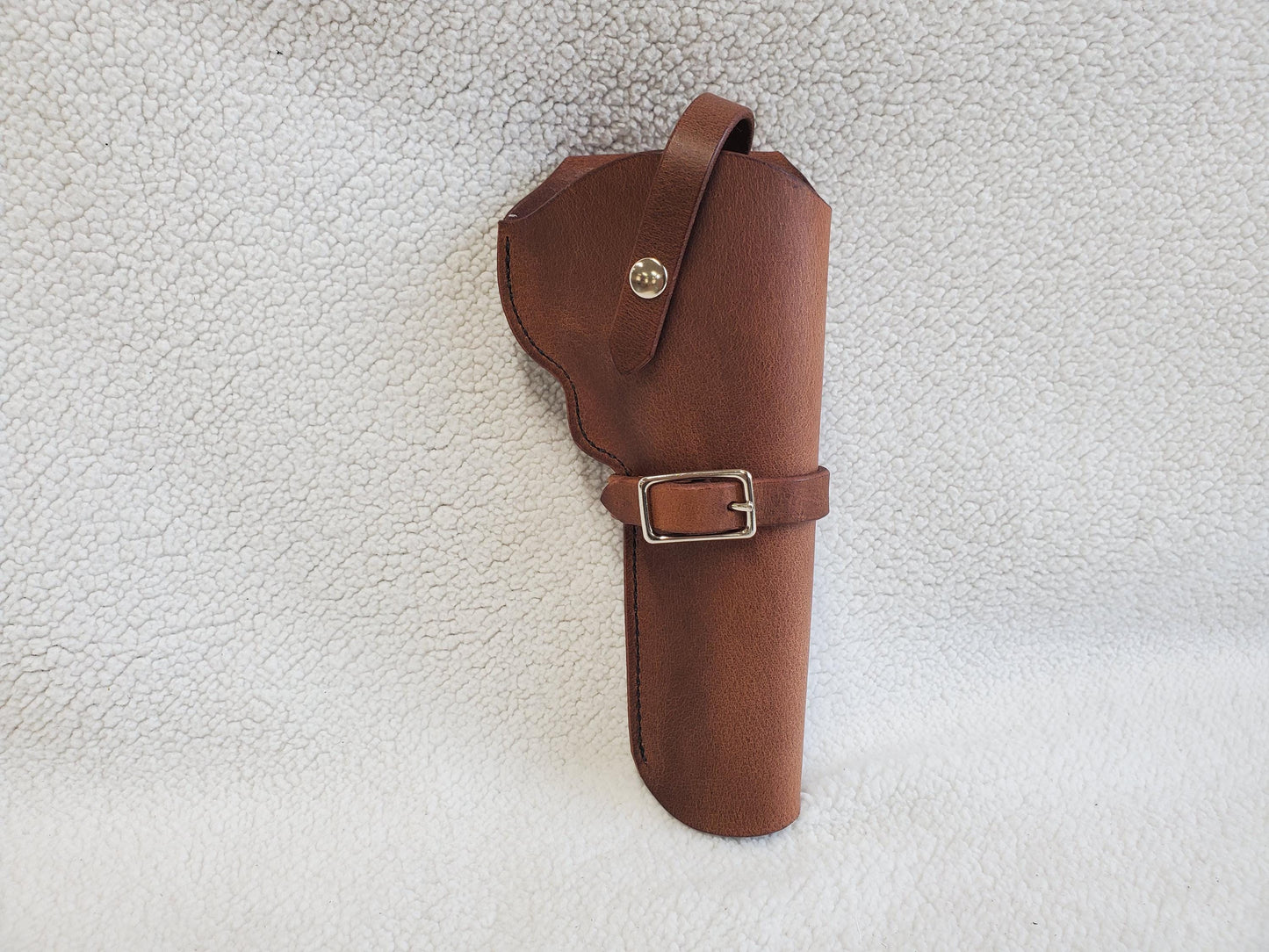 Smith & Wesson L-Frame Leather Holster, with snap strap and barrel strap - Made in USA