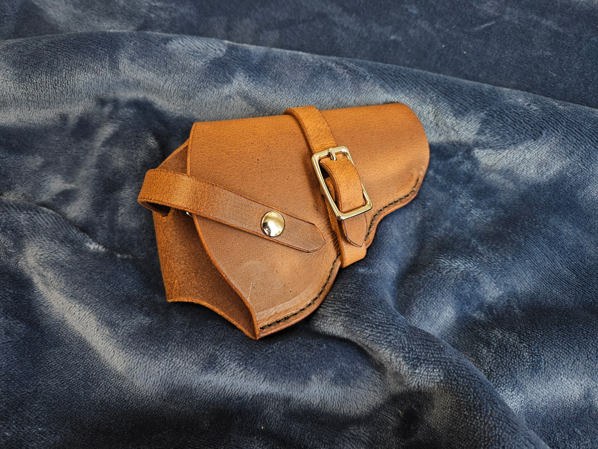 Colt Cobra/King Cobra Leather Holster, with snap strap and barrel strap - Made in USA