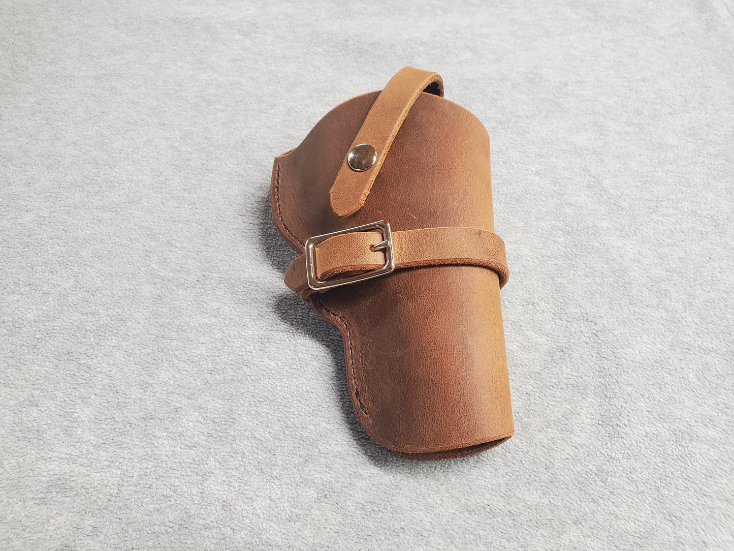 Ruger SP101 Leather Holster, with snap strap and barrel strap - Made in USA