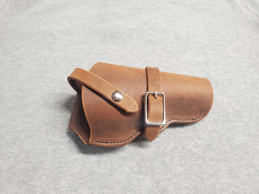 Ruger SP101 Leather Holster, with snap strap and barrel strap - Made in USA