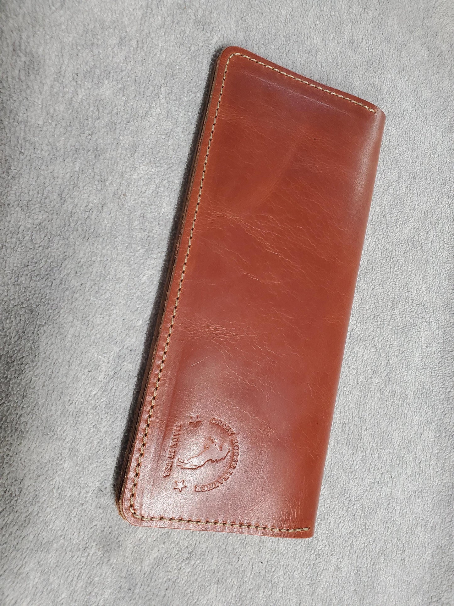 Horizontal Long Wallet 8" - Handmade in USA!