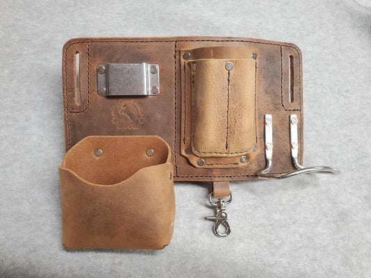 Deluxe Foreman's Tool Pouch - with heavy duty clip and hammer loop - Made in USA!