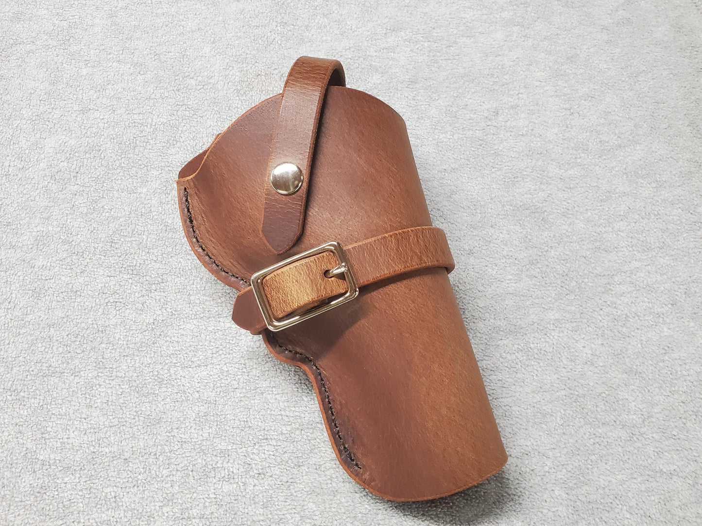 Ruger SP101 Leather Holster, with snap strap and barrel strap - Made in USA