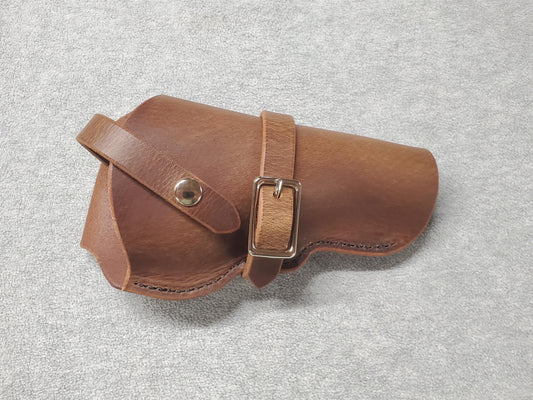 Ruger SP101 Leather Holster, with snap strap and barrel strap - Made in USA
