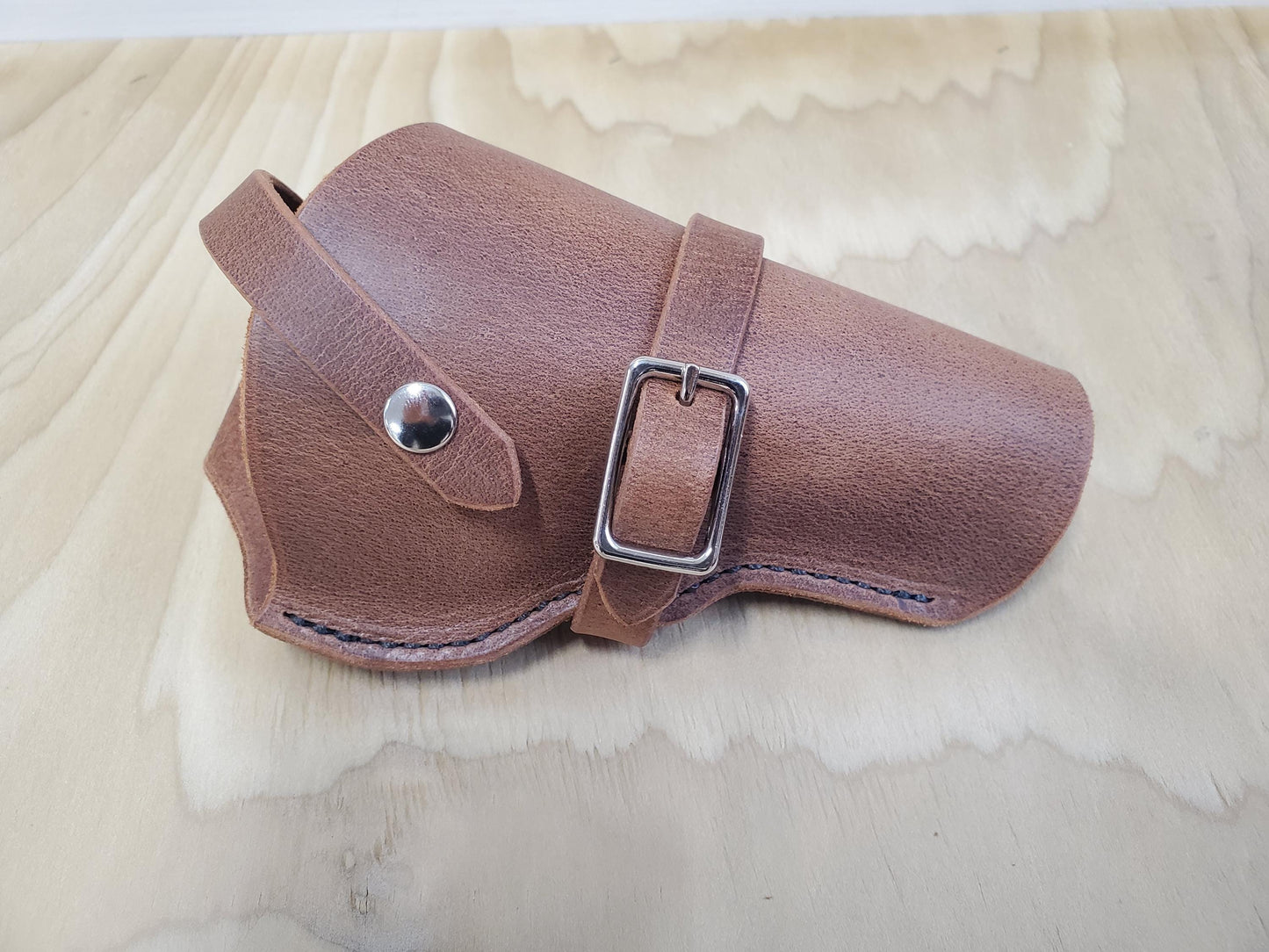 Colt Cobra/King Cobra Leather Holster, with snap strap and barrel strap - Made in USA