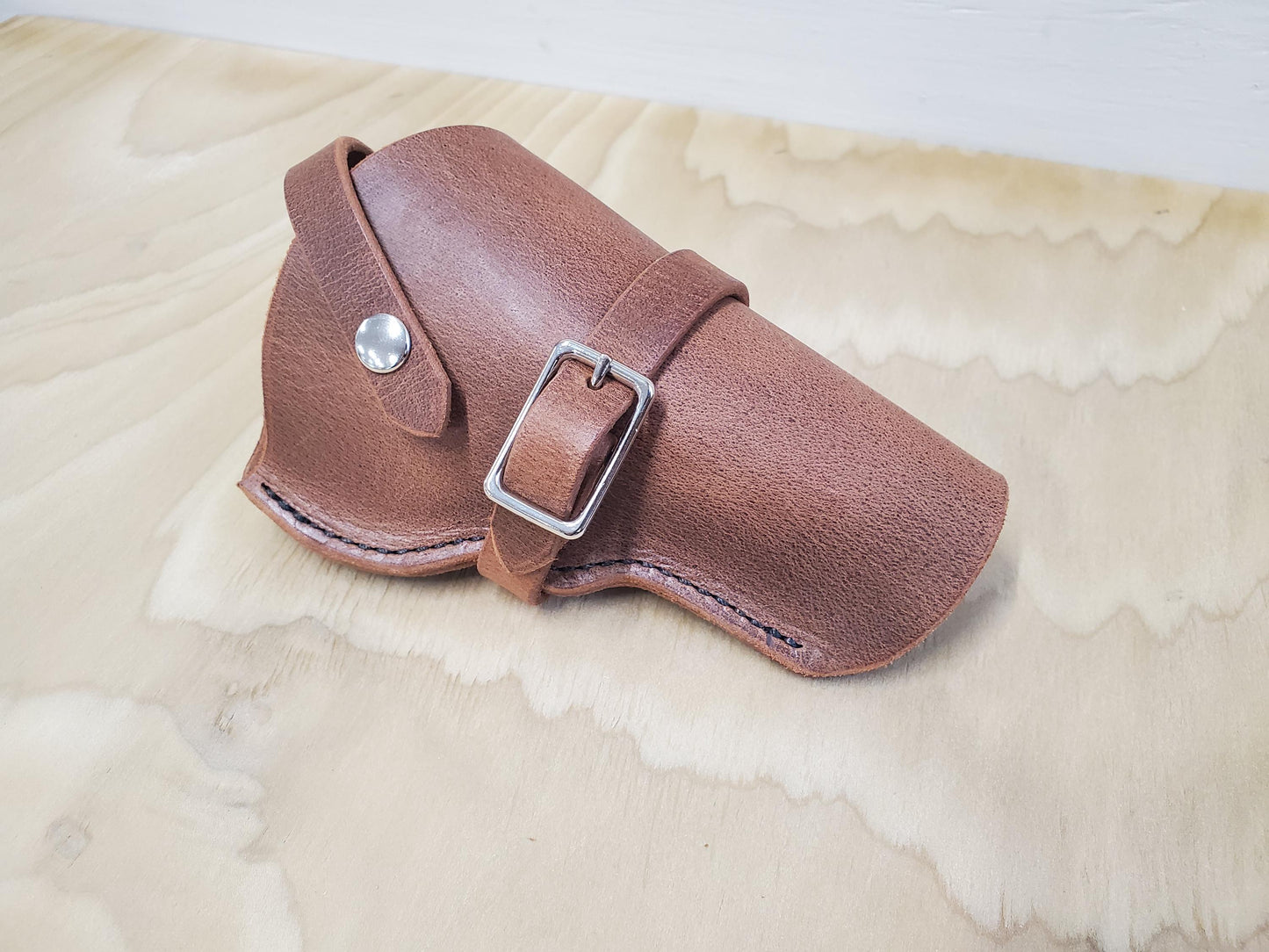 Colt Cobra/King Cobra Leather Holster, with snap strap and barrel strap - Made in USA