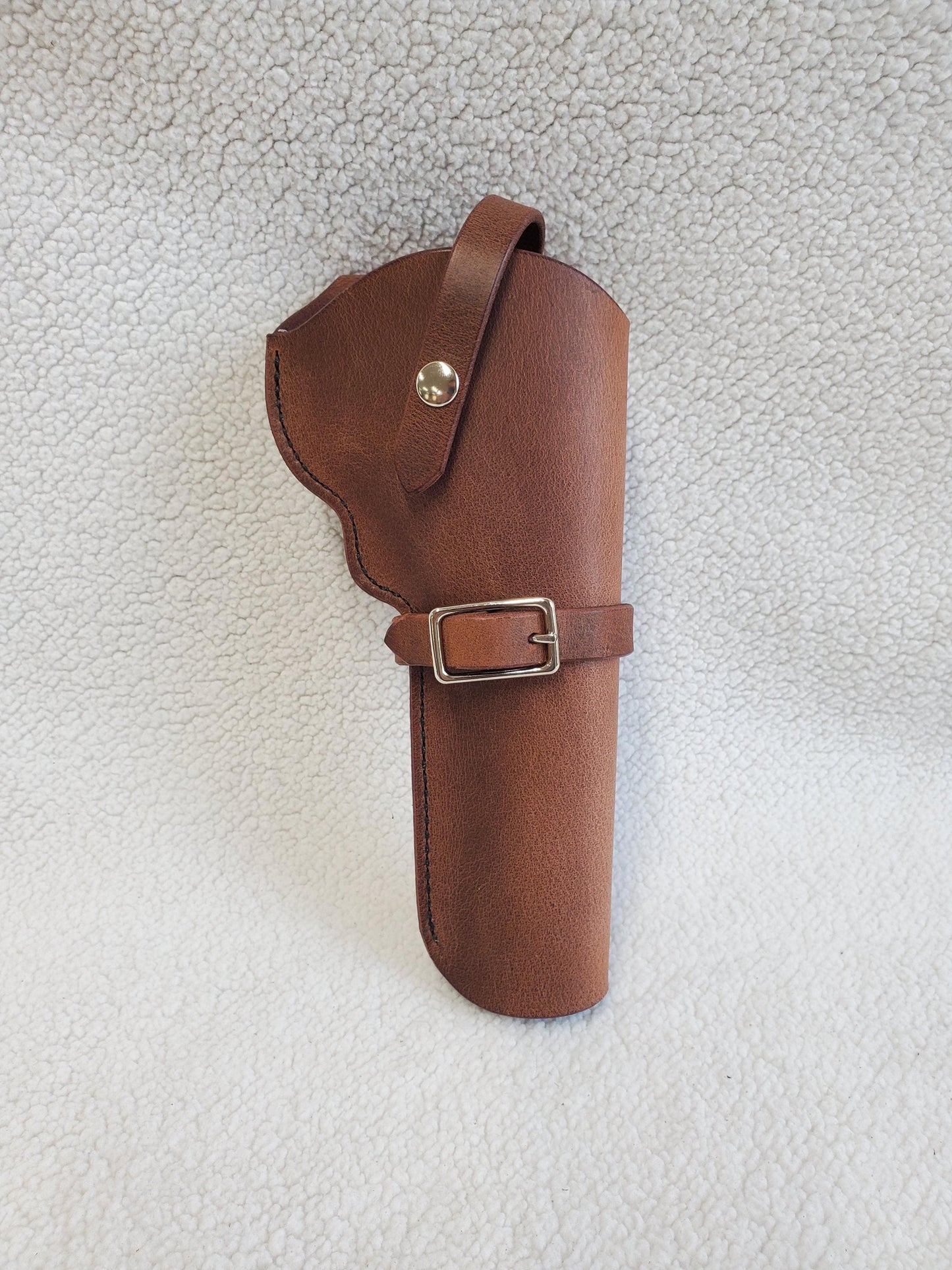 Smith & Wesson L-Frame Leather Holster, with snap strap and barrel strap - Made in USA