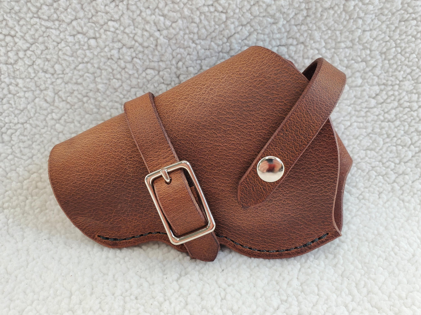 Colt Cobra/King Cobra Leather Holster, with snap strap and barrel strap - Made in USA