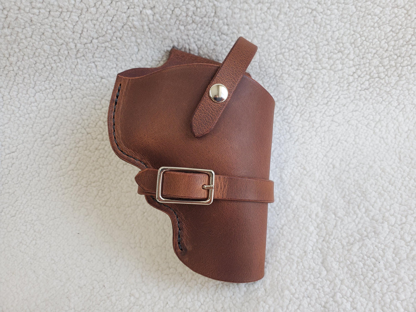 Ruger Super Redhawk Alaskan Leather Holster, with snap strap and barrel strap