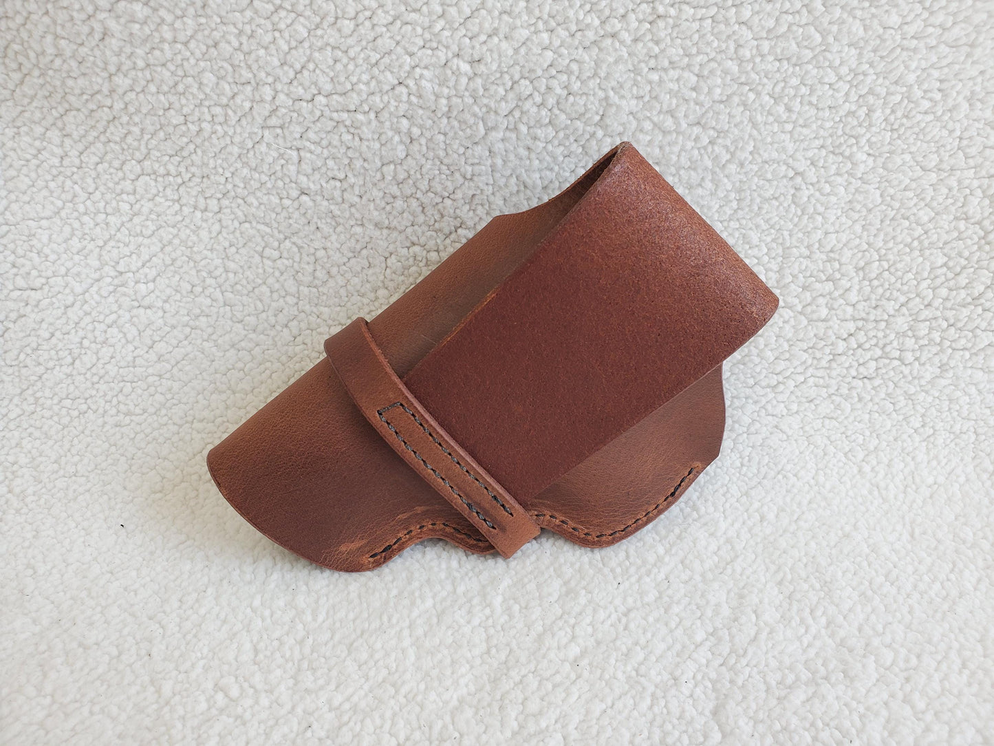 Ruger Super Redhawk Alaskan Leather Holster, with snap strap and barrel strap