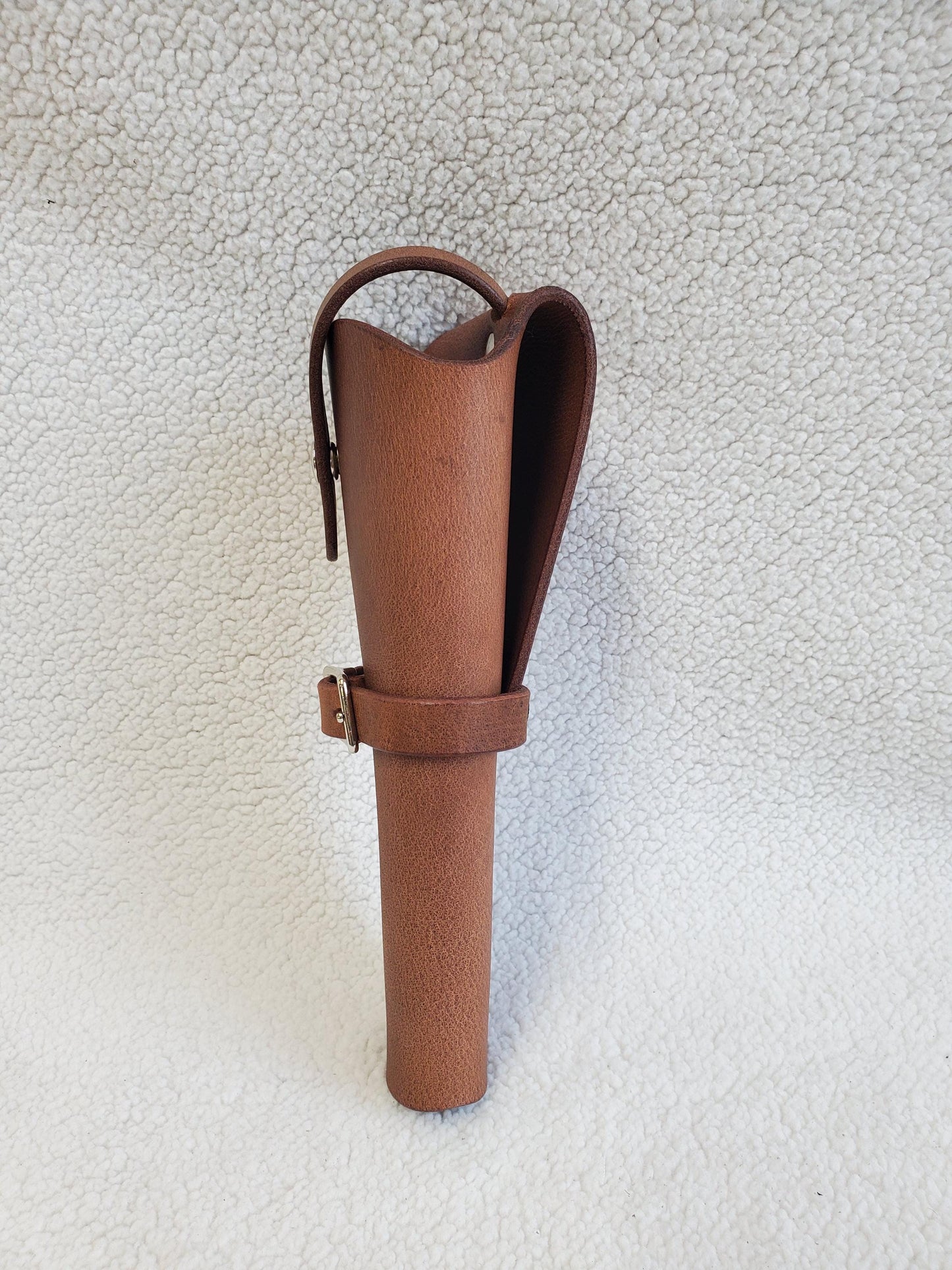 Smith & Wesson K-Frame Leather Holster, with snap strap and barrel strap - Made in USA