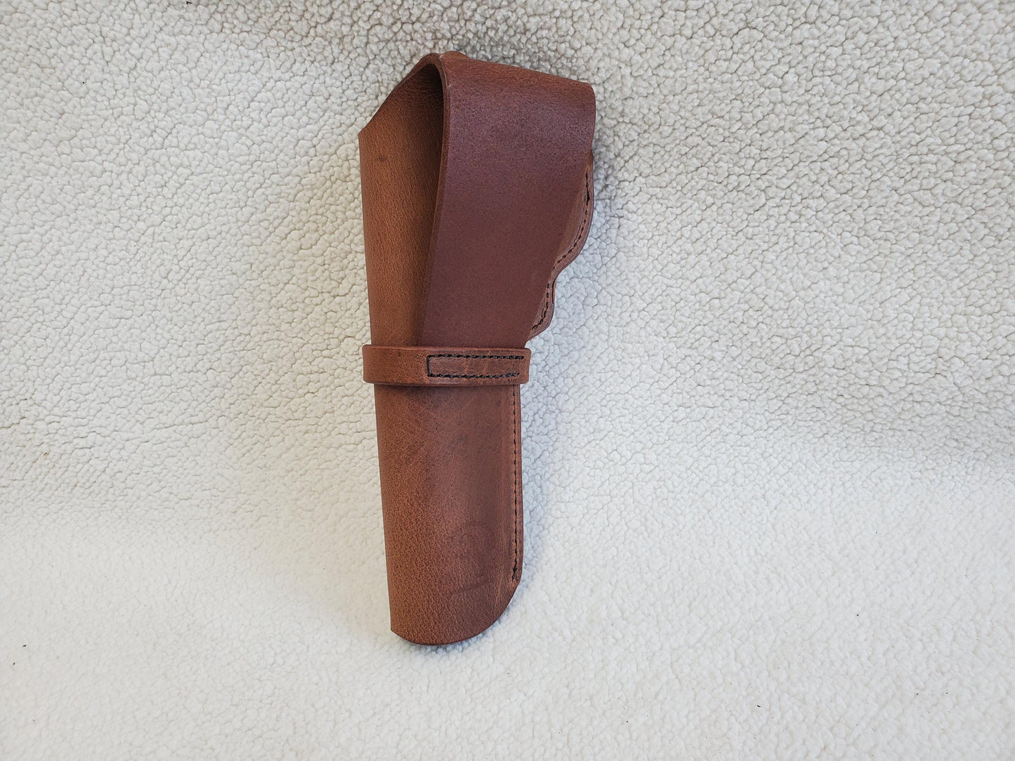 Smith & Wesson L-Frame Leather Holster, with snap strap and barrel strap - Made in USA