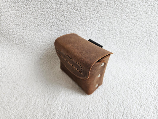 Pouch with heavy duty belt clip and flap with Velcro closure