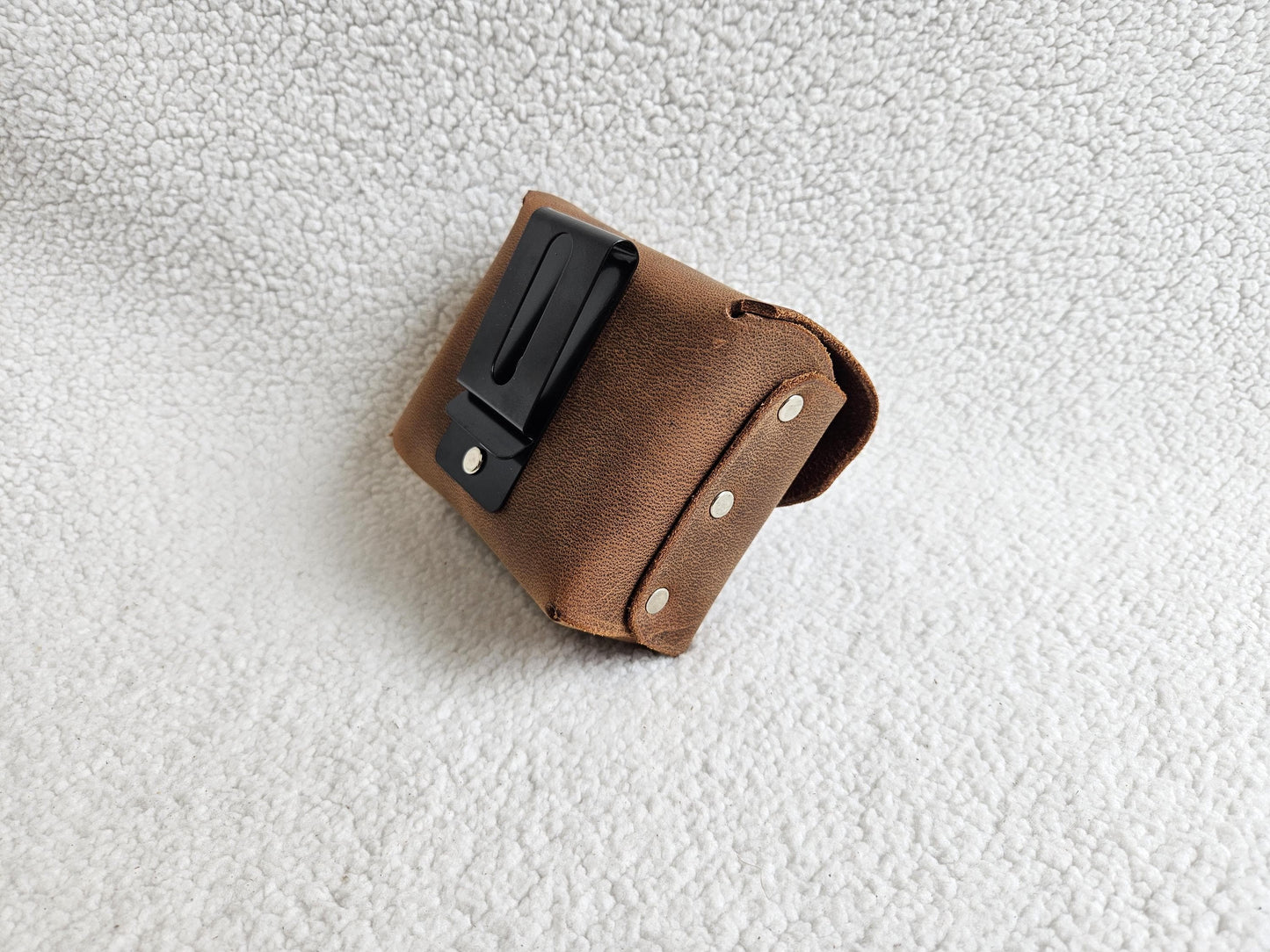 Pouch with heavy duty belt clip and flap with Velcro closure
